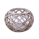 Lanterna Resina e Vidro - Creme